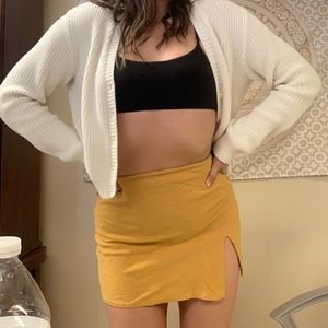 cute mustard mini skirt from verge girl 🌻